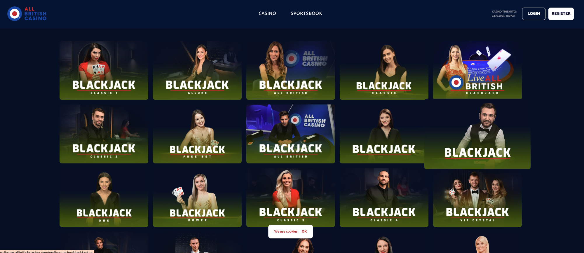 blackjack all british casino